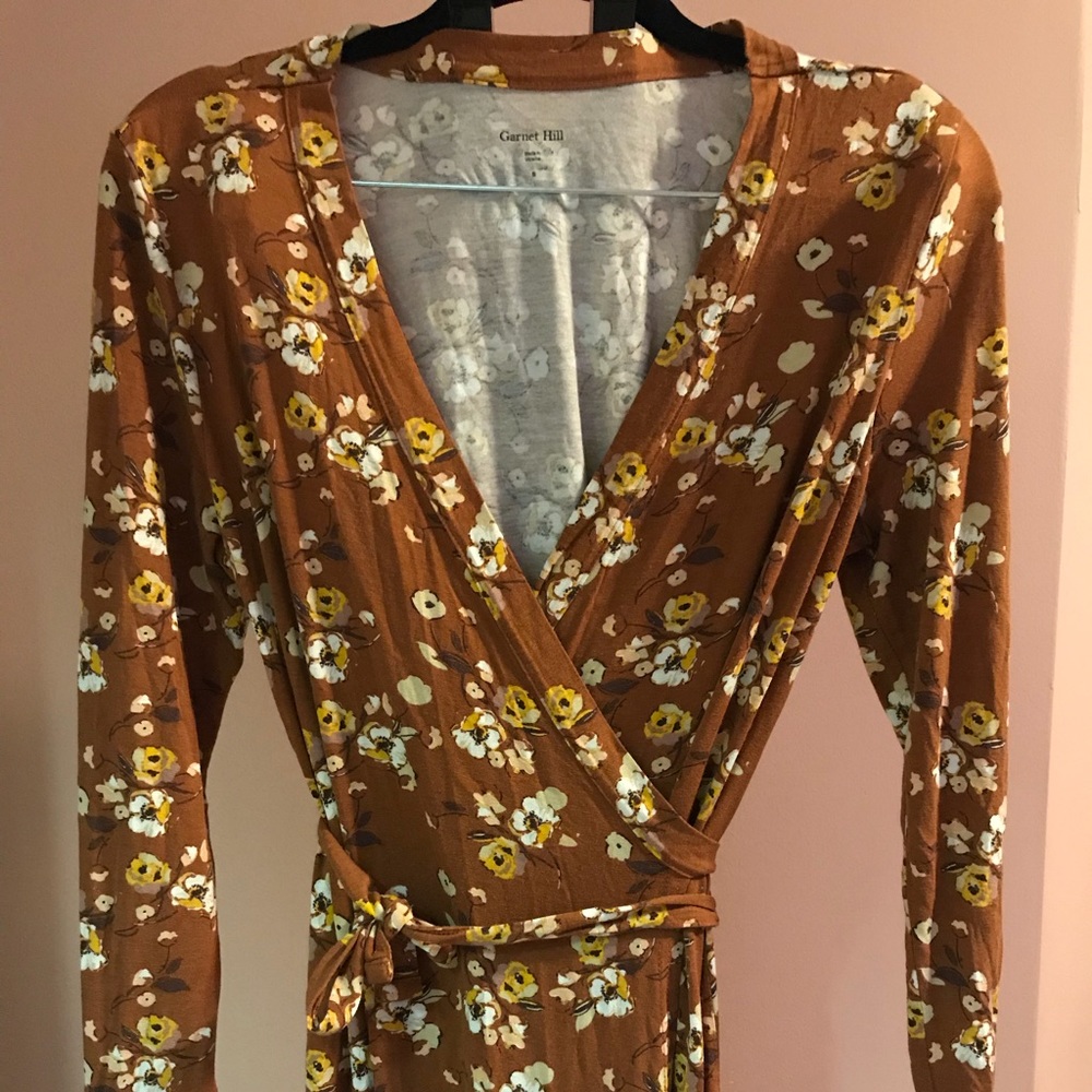 Garnet Hill Womens Small Wrap Dress